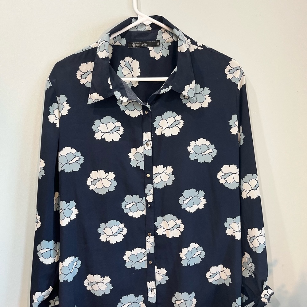 Cortelle Flower Print Blouse Business Casual